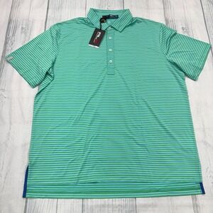 NWT RLX Ralph Lauren Torrey Pines Golf Polo‎ Shirt XL Blue UV Protection Mens